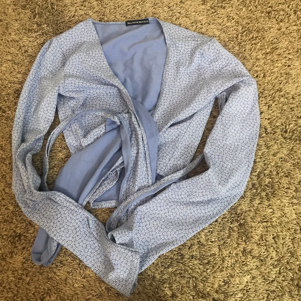 Brandy Melville Long sleeve Wrap Top